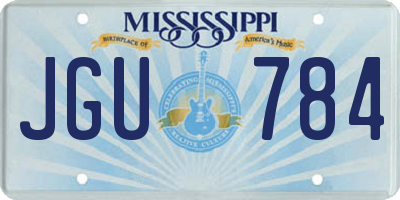 MS license plate JGU784
