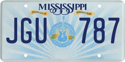MS license plate JGU787