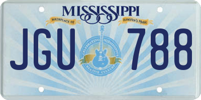 MS license plate JGU788