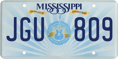 MS license plate JGU809