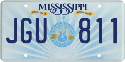 MS license plate JGU811