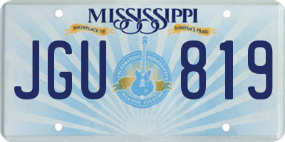MS license plate JGU819