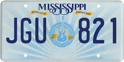 MS license plate JGU821