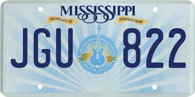 MS license plate JGU822