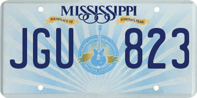 MS license plate JGU823