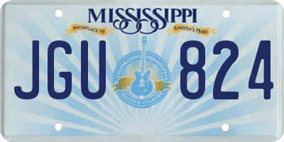 MS license plate JGU824