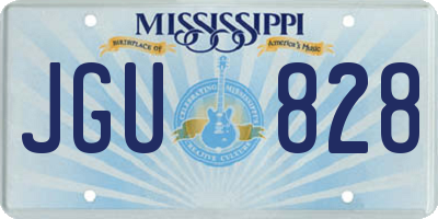 MS license plate JGU828