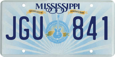 MS license plate JGU841