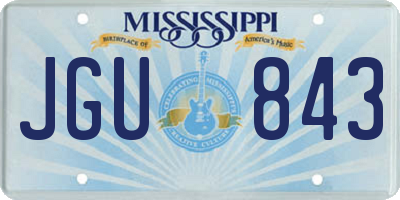 MS license plate JGU843