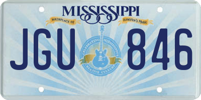 MS license plate JGU846