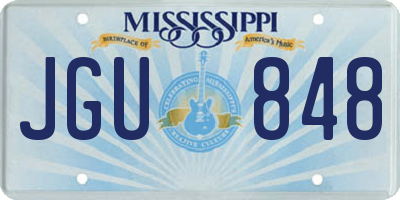 MS license plate JGU848