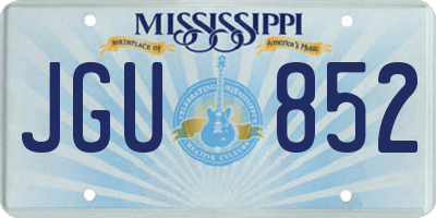 MS license plate JGU852