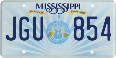 MS license plate JGU854