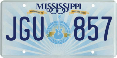 MS license plate JGU857