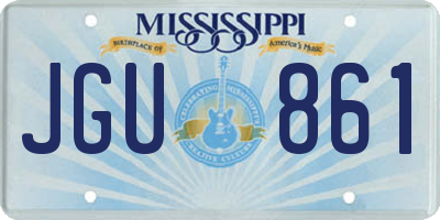 MS license plate JGU861