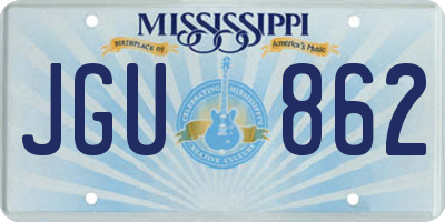 MS license plate JGU862