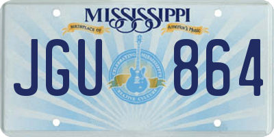 MS license plate JGU864