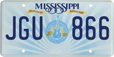 MS license plate JGU866