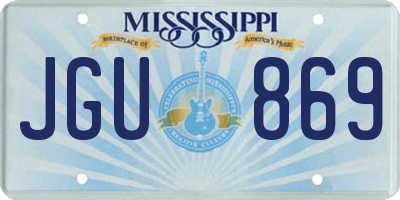 MS license plate JGU869