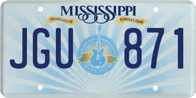 MS license plate JGU871