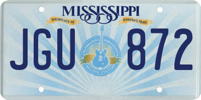 MS license plate JGU872