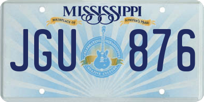 MS license plate JGU876