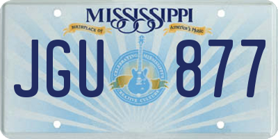 MS license plate JGU877