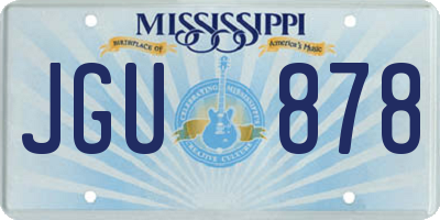 MS license plate JGU878