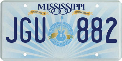 MS license plate JGU882