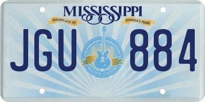MS license plate JGU884