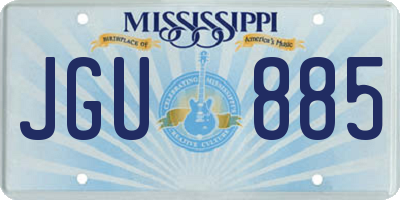 MS license plate JGU885