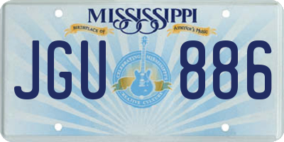 MS license plate JGU886