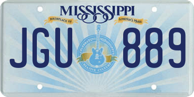 MS license plate JGU889