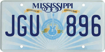 MS license plate JGU896