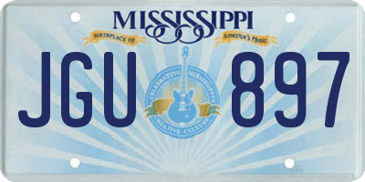 MS license plate JGU897