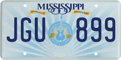 MS license plate JGU899