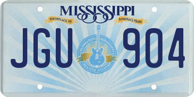 MS license plate JGU904
