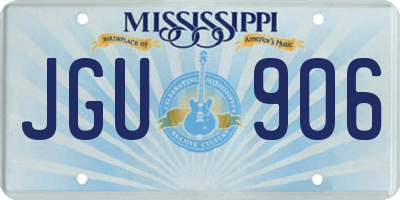 MS license plate JGU906