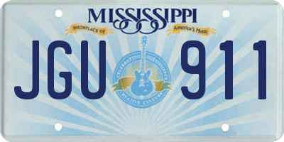 MS license plate JGU911