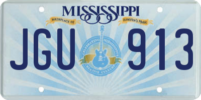 MS license plate JGU913