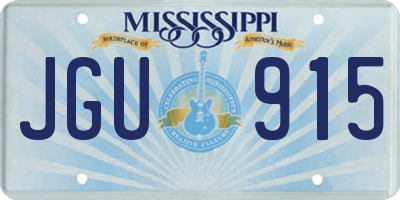 MS license plate JGU915