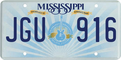 MS license plate JGU916