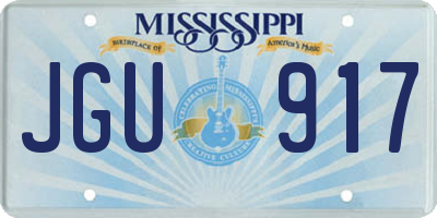 MS license plate JGU917