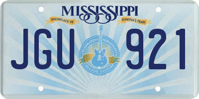 MS license plate JGU921