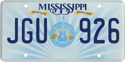 MS license plate JGU926