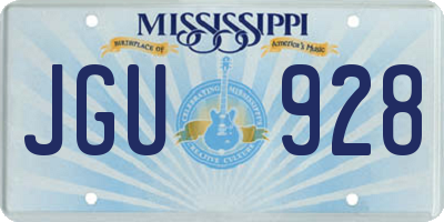 MS license plate JGU928