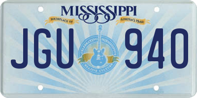 MS license plate JGU940