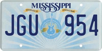 MS license plate JGU954