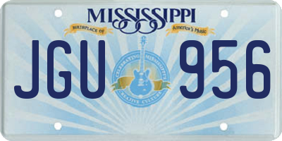 MS license plate JGU956