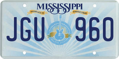 MS license plate JGU960